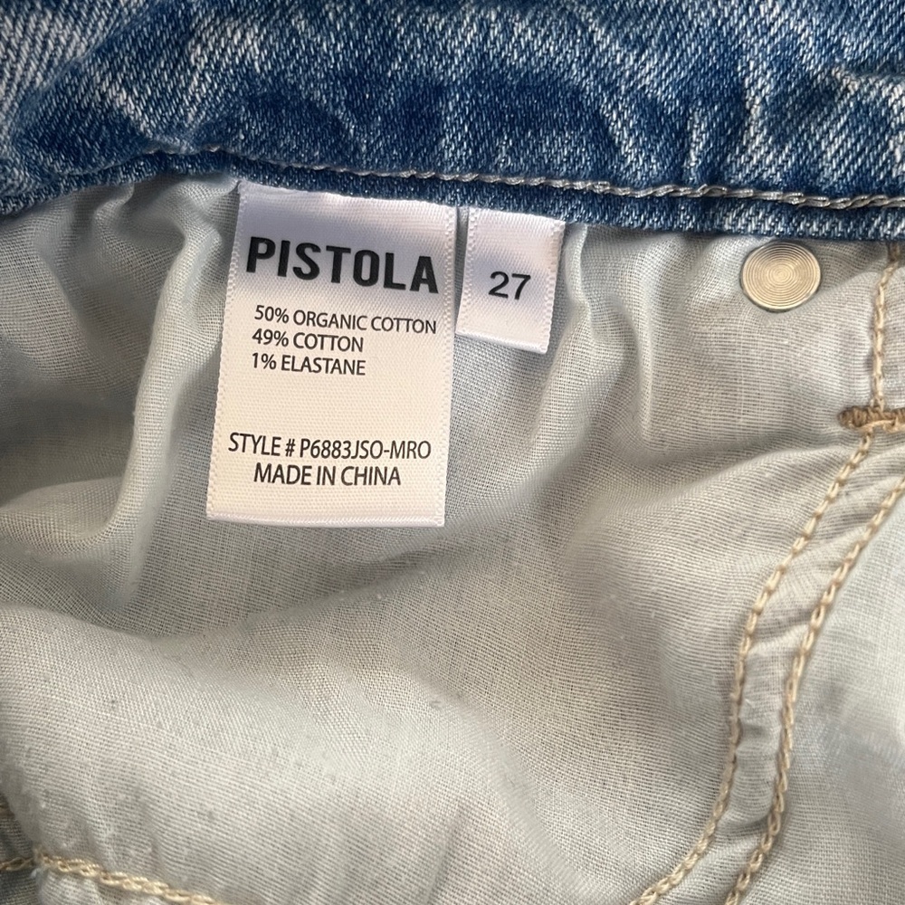 Pistola high rise button fly ankle jeans raw hem size 27 - Picture 4 of 5